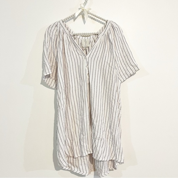 Joie Classic Dotted Pinstripe Blouse NWT - Picture 1 of 4